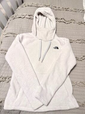 The North Face Women's White Plush Fleece Hoodie size medium